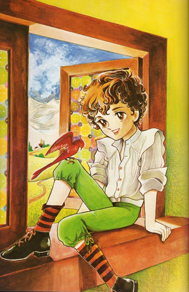 Serge Battour from Sunroom Nite. A young boy with brown hair sits on a window sill with a bird on a raised knee.